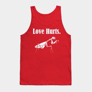 Love Hurts, Funny Praying Mantis Retro Vintage Ringer Tank Top